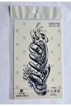 Airbrush Tattoo Zarif Yazılar 18X11 Cm Yarı Kalıcı Geçici Dövme
