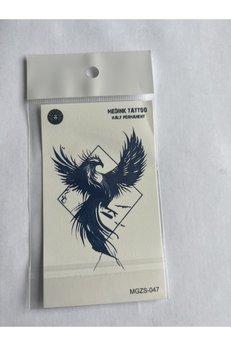 Airbrush Tattoo Anka 11X8 Cm Yarı Kalıcı Geçici Dövme Yapıştırma Dövme