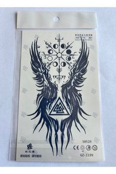Airbrush Tattoo Tribal Spirütüel 18X11 Cm Yarı Kalıcı Geçici Dövme