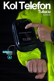 Motobros Motosiklet Kola Takılan Telefon Tutucu Kol Telefon Tutucu Su Geçirmez 6.7"
