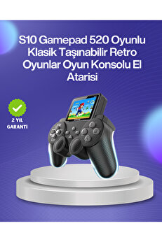 Toptan Bulurum 500 Oyunlu Nostaljik El Tipi Oyun Konsolu, Taşınabilir Şarjlı Cihaz, Renkli Ekran ve TV Destekli