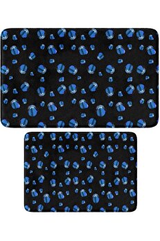 STOREMAX shopverse Mikrofiber Paspası, Kaymaz Taban, Yıkanabilir, Çok Amaçlı Halı (447_BPSM, 2'Li Takım)