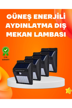 gizmurstore Montajlı Güneş Enerjili Duvar Tipi Aydınlatma – 8 Saat Çalışma Süresi