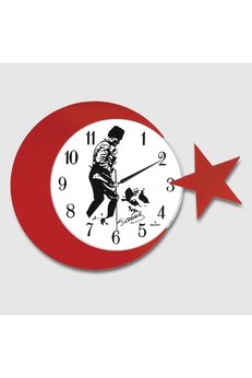 Evimdeyokyok Ay Yildiz Duvar Saati 134-3