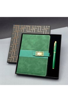 Evimdeyokyok Hediyelik Defter Kalem Set Yeşil