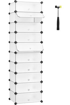 STOREMAX shopverse Plastik Ayakkabı Rafı, Dikdörtgen 10'lu Sistem, Beyaz LPC10W trendflick 1014773