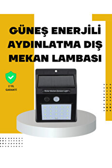 gizmurstore 144 LED'li Geniş Aydınlatma Alanına Sahip Güneş Enerjili Güvenlik Lambası