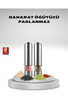 gizmurstore Otomatik Pilli Tuz ve Karabiber Öğütücü Seti