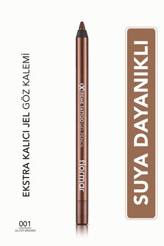 Flormar Işıltılı Kalıcı Göz Kalemi - Extreme Tattoo Gel Pencil - 001 Glitzy Brown - 8682536028837