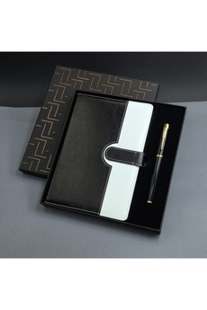 Evimdeyokyok Siyah Beyaz Tarihsiz Ajanda Defter Kalem Seti