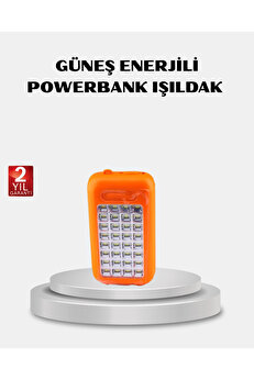 Ucuztekno Solar Powerbank 10000 Mah Led Kamp Lambalı Taşınabi̇li̇r Şarj Ci̇hazı