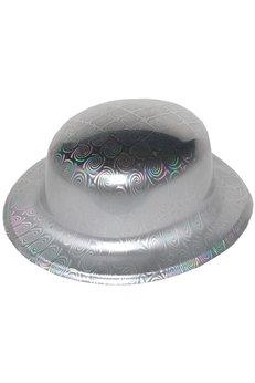 Evimdeyokyok Gümüş Renk Hologramlı Plastik Yuvarlak Melon 27X24 Cm
