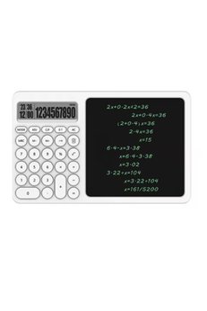 Evimdeyokyok Çok Amaçlı Digital Hesap Makinesi Lcd Ekran Yazma Tableti Ofis Okul İçin Silinebilir El Yazısı Not D