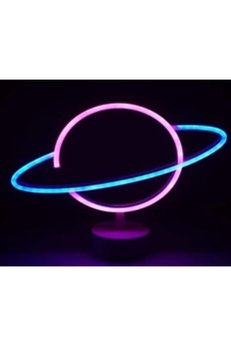 Evimdeyokyok Neon Işıklı Satürn Lamba Pil+Usb Mz-503
