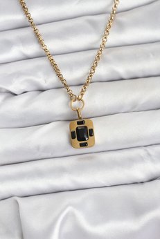Evimdeyokyok 316L Çelik Zincir Gold Renk Vintage Model Kadın Kolye Tj-Bko10687