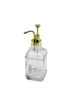 Go İthalat Kare Cam Şi̇şe - Şeffaf Sıvı Sabunluk 500Ml Pompa - Musluk Ayrık Model Başlı