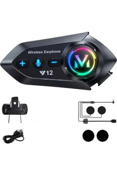 Evimdeyokyok Y12 Motor Kask Kulaklık Rgb Modlu Radyolu Motosiklet Kulaklık 5.3 Bluetooth Intercom