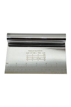 Go İthalat Metal Krom Hamur Kesi̇ci̇ - Kazıyıcı 15X11Cm
