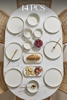 Kitchen Life Altın Yaldızlı Kahvaltı Takımı Caotıc Gold -Lüx Kahvaltılık Sunum Seti Tabağı