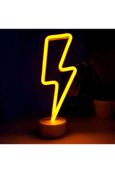 Evimdeyokyok Neon Işıklı Şimşek Lamba Usb+Pil