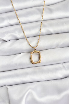 Evimdeyokyok 316L Çelik Zincir Gold Renk Model Kadın Kolye Tj-Bko10688