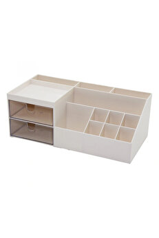 Go İthalat 2 Çekmeceli̇ + 12 Bölmeli̇ Plasti̇k Makyaj - Takı Organi̇zer 12X24Cm-- Y 4-6-7-8-9Cm (5324)