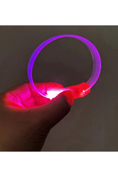 Evimdeyokyok 3 Modlu Pilli Led Işıklı Esnek Parti Bilekliği Pembe
