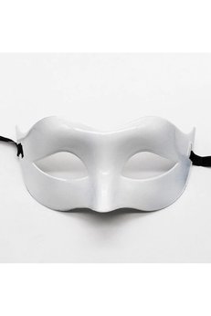 Evimdeyokyok Beyaz Renk Masquerade Kostüm Partisi Venedik Balo Maskesi