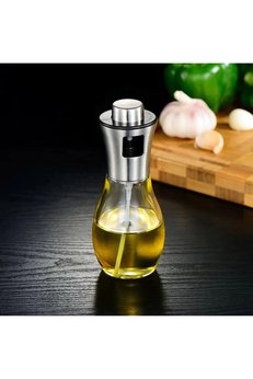 Evimdeyokyok Paslanmaz Çelik Başlıklı Cam Spray Yağdanlık