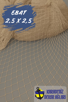 Karadeniz Dekor Ağları Dekoratif Balık Ağı Jüt 2 5 X 2 5