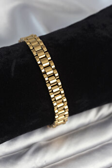 Toptan Bulurum 316L Çeli̇k Gold Renk 9 Mm Kalınlık Erkek Bi̇lekli̇k