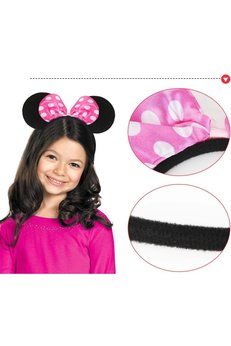 Evimdeyokyok Pembe Fiyonklu Minnie Mouse Tacı Mini Kulak