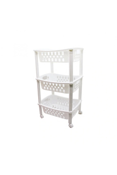 Go İthalat 3 Katlı Sepet Düzenleyi̇ci̇ - Raf Üni̇tesi̇ Tekerlekli̇ 400X295X700Mm (5324)