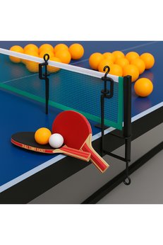 faial Masa Tenis Seti Pinpon Seti 2 Raket 3 Top File Takma Aparatları+ 6 Adet Pinpon Maç Topu