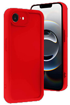 Buti̇k İphone 16E Kılıf Vi̇era Si̇li̇kon - Kırmızı-(5796)