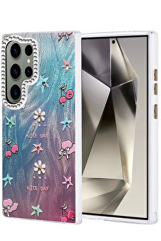 Buti̇k Samsung Galaxy S24 Ultra Kılıf Blade Aynalı Desenli̇ Kapak - Desen 4-(5796)