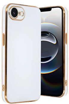 Buti̇k İphone 16E Kılıf Volet Si̇li̇kon - Beyaz-(5796)