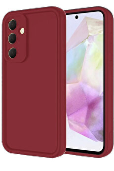 Buti̇k Samsung Galaxy A16 5G Kılıf Vi̇era Si̇li̇kon - Bordo-(5796)