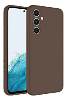 Buti̇k Samsung Galaxy A16 5G Kılıf Fi̇rst Si̇li̇kon - Kahverengi̇-(5796)
