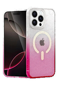 Buti̇k Apple İphone 14 Pro Max Pummel Shi̇ny Magsafe Kapak - Pembe-(5796)