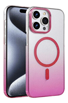 Buti̇k Apple İphone 14 Pro Max Glossy Magsafe Kapak - Pembe-(5796)