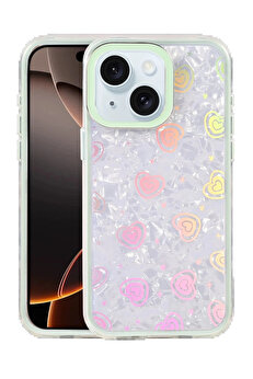 Buti̇k Apple İphone 15 Lumi̇ Desenli̇ Kapak - Mavi̇-(5796)