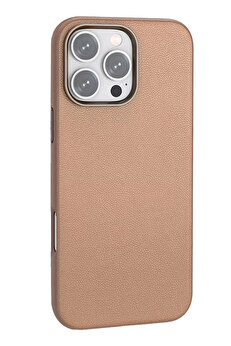 Buti̇k İphone 16 Pro Wonder Deri̇ Magsafe Kapak - Bronz-(5796)