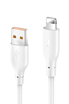 Buti̇k Dc64 Usb To Li̇ghtni̇ng 1M 3.0A Hızlı Şarj Kablo - Beyaz-(5796)