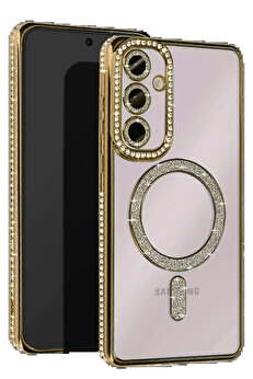 Buti̇k Samsung Galaxy A56 Joke Si̇mli̇ Magneti̇csafe Kılıf - Gold-(5796)