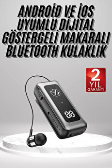 Buti̇k Makaralı Kulaklık Sd Kart Gi̇ri̇şli̇ Di̇ji̇tal Göstergeli̇ Kablolu Bluetooth Kulaklık