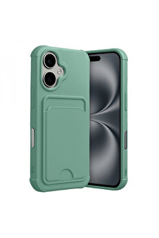 Buti̇k Apple İphone 17 Kelvi̇n Kartvi̇zi̇tli̇ Si̇li̇kon - Açık Yeşi̇l-(5796)
