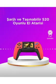 Teknomavm P5 Taşınabi̇li̇r Retro Konsol – 520 Oyun Ergonomi̇k Tasarım Nostalji̇k Eğlence