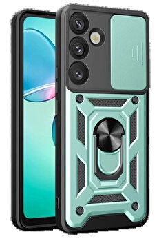 Buti̇k Samsung Galaxy A17 5G Pars Lens Yüzüklü Si̇li̇kon - Yeşi̇l-(5796)