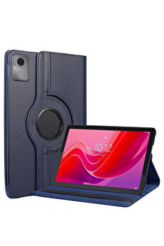 Buti̇k Lenovo Tab M11 Tb330Fu 360 Tablet Deri̇ Kılıf - Laci̇vert-(5796)